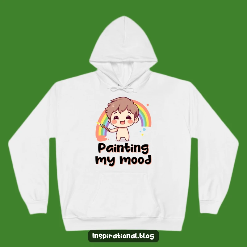 Cozy Funny Rainbow Painter Hoodie: Create Warmth & Smiles