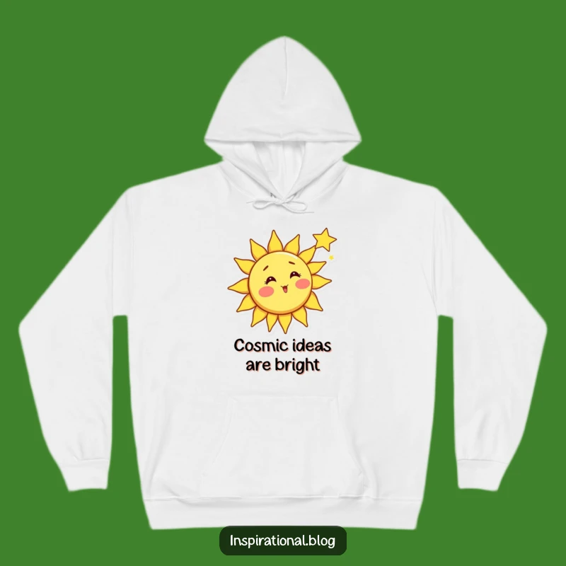 Cozy Sun Shooting Star Hoodie - Warm Celestial Art for Dreamy Nights