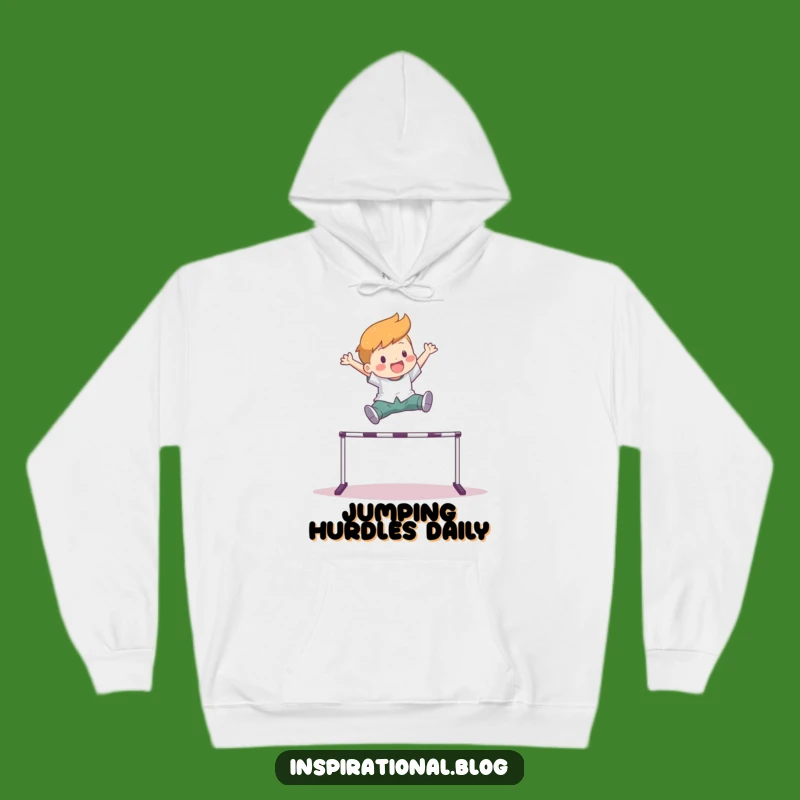 Funny Hurdle Leaper Hoodie - Stay Driven and Cozy All Day!