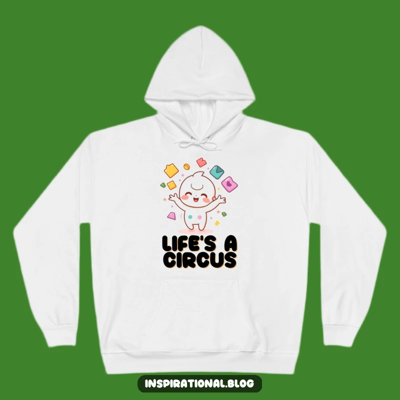 Funny Kawaii Juggling Hoodie - Colorful Shapes Comfort, Great Funny Gift