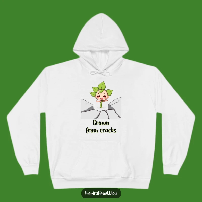 Funny Cozy Sprout Hoodie: Push Through Warmly, An Inspiring Funny Gift!