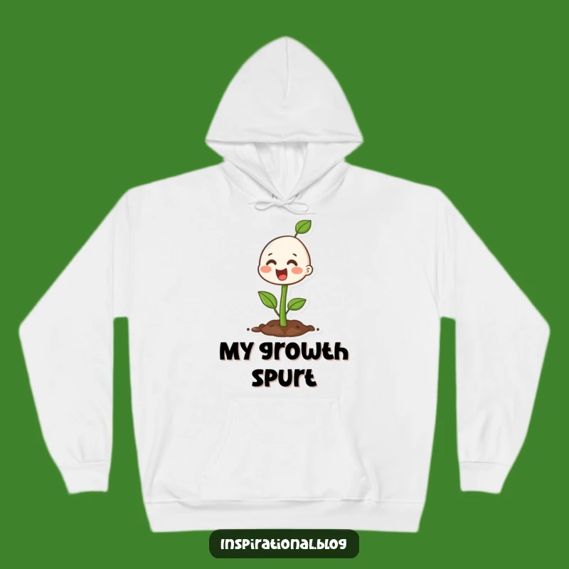 Funny Happy Seedling Hoodie - Cozy Growth Character Sweatshirt Gift