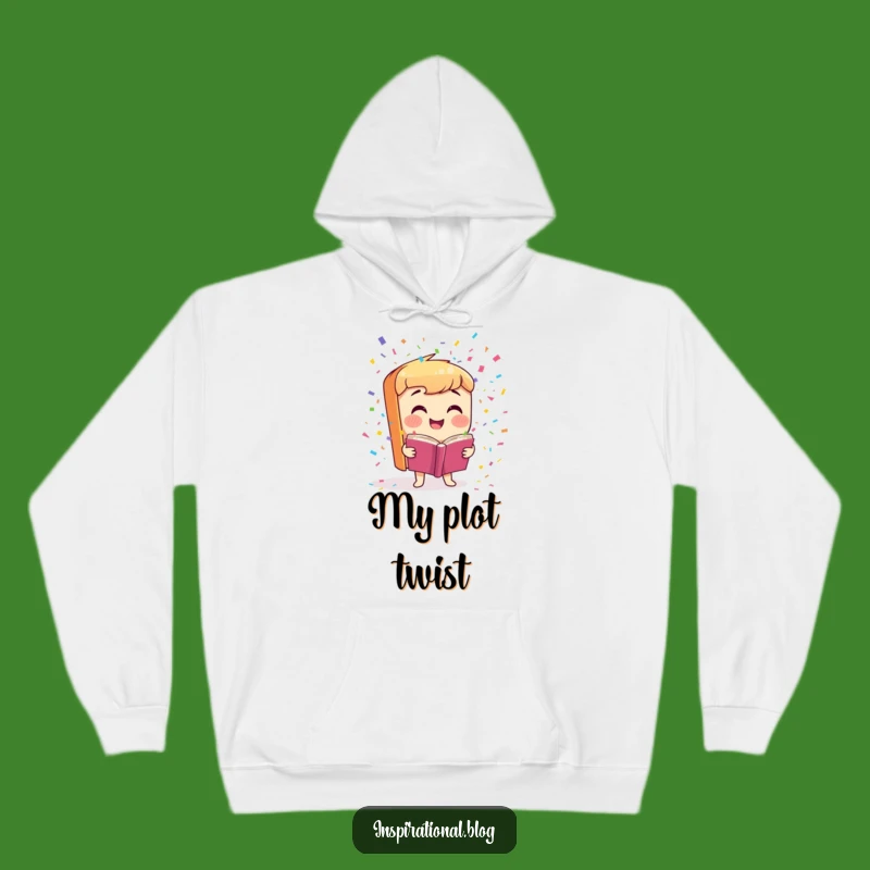 Cozy Funny Book Character Hoodie: Launching Confetti for Warm Laughs