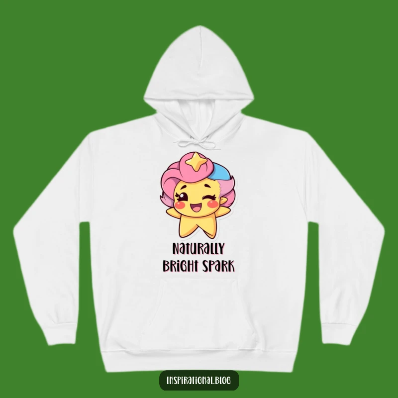 Cozy Funny Star Winking Hoodie: Embrace Warmth and Humor with this Character.