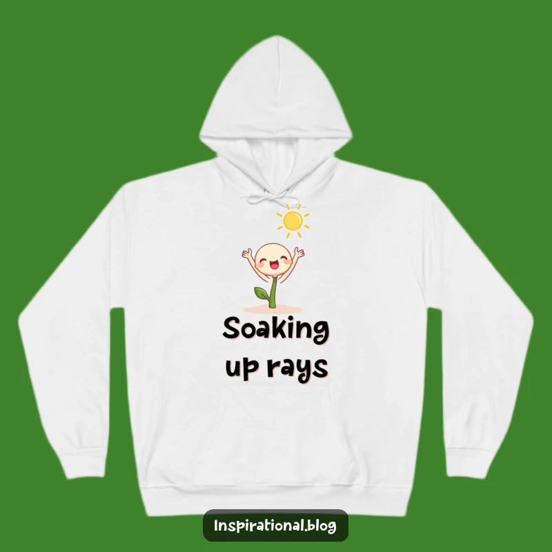 Cozy Funny Sprout Sun Reach Hoodie: Warmth & Positivity Guaranteed - Great Gift