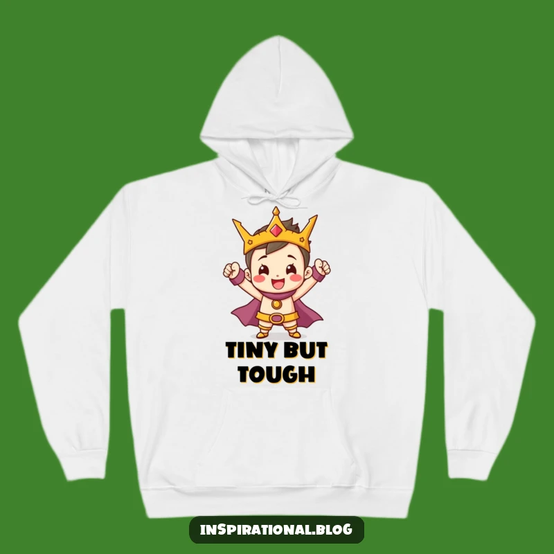 Funny Hero Hoodie: Cozy Up with Tiny Heroic Triumph