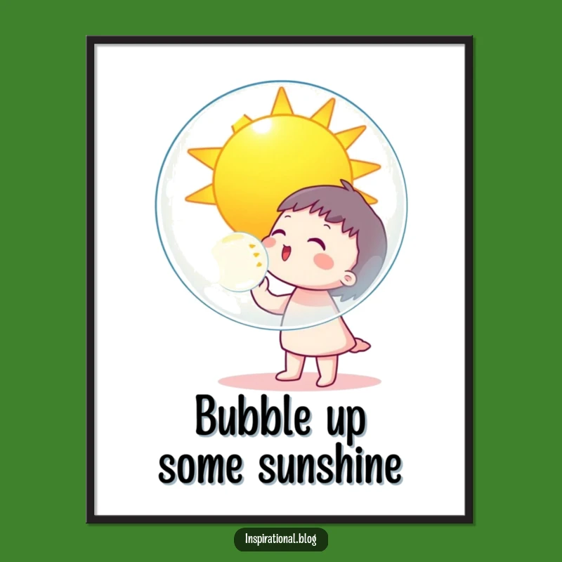 Funny Free Printable Bubble Sun Wall Art - Humorous Sunny Downloadable Decor