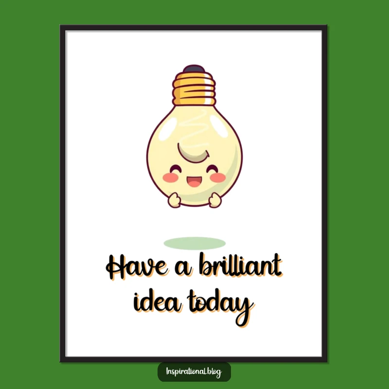 Free Printable Lightbulb Art: Funny Peeking Character Downloadable Decor