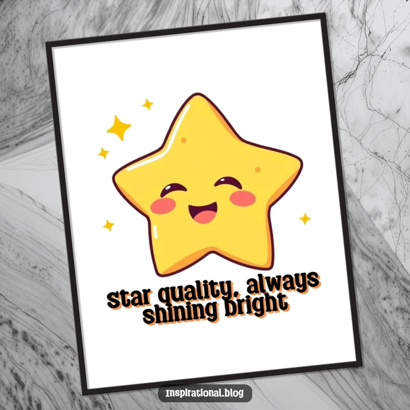Funny Free Printable Star Wall Art depicting a star character laughing hysterically while twinkling with pure, unadulterated joy.