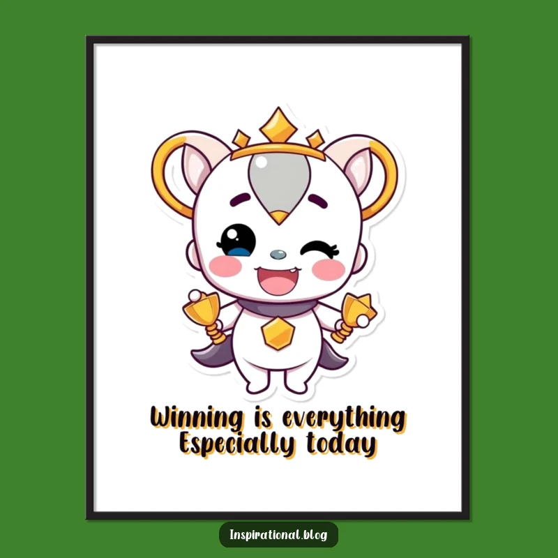 Free Printable Trophy Wall Art - Humorous Downloadable Decor for Champions