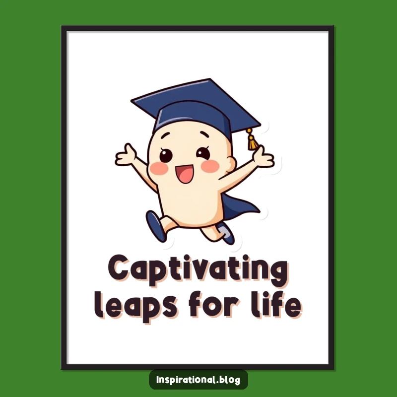 Funny Free Printable Graduation Wall Art - Joyful Cap Leap