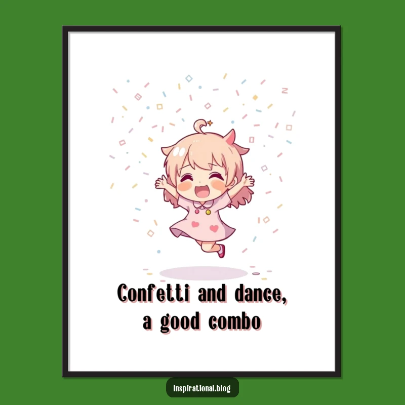 Funny Free Printable Wall Art: Energetic Dancer Downloadable Decor for a Festive Atmosphere