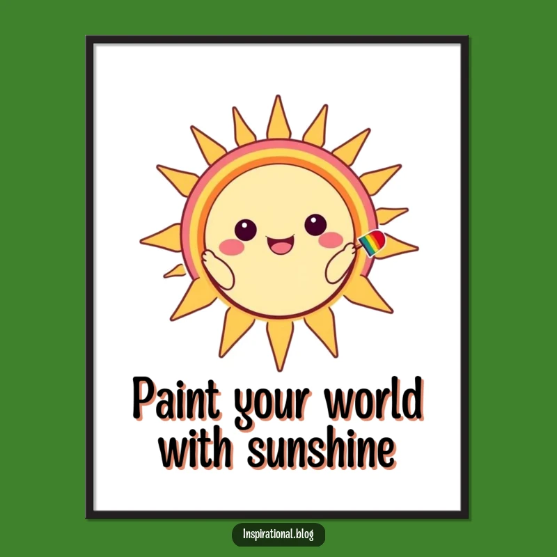 Free Printable Kawaii Sun Wall Art: Cheerful Downloadable Decor!