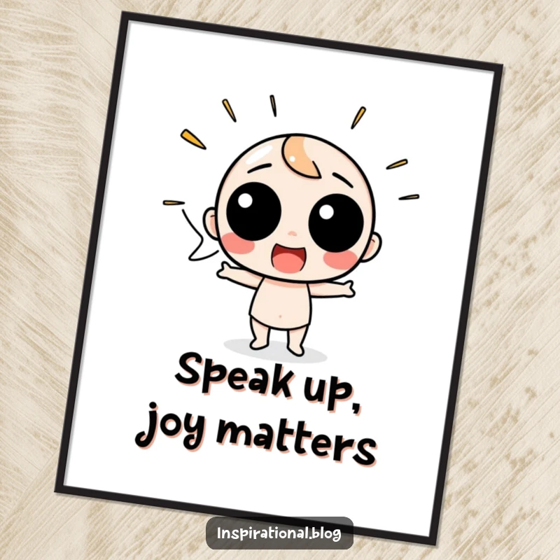 Funny Free Printable wall art of a speech bubble character shouting with explosive excitement and vibrant energy.