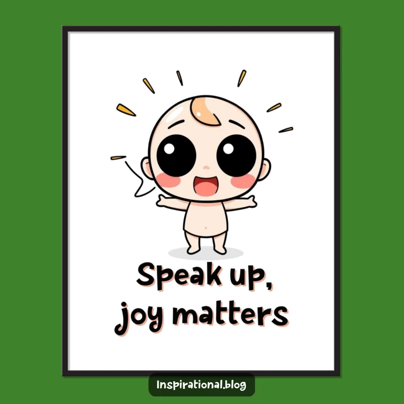 Free Printable Wall Art: Excited Speech Bubble Shout Downloadable Decor