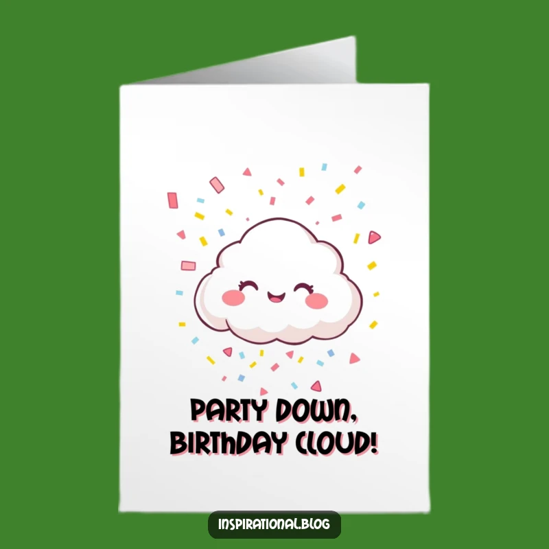 Free Printable Cloud Birthday Card: Confetti-Filled Funny Downloadable Gift!