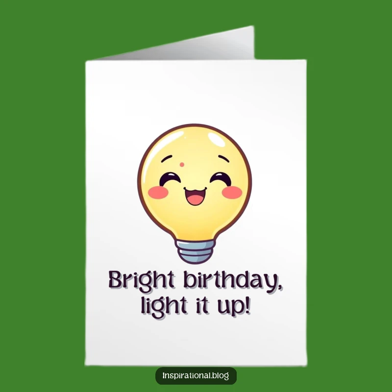 Free Printable Lightbulb Birthday Card: Bright Funny Downloadable Gift for Smart Celebrations!