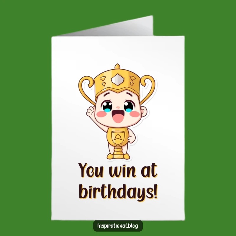 Free Printable Trophy Birthday Card - Funny Victorious Downloadable Gift