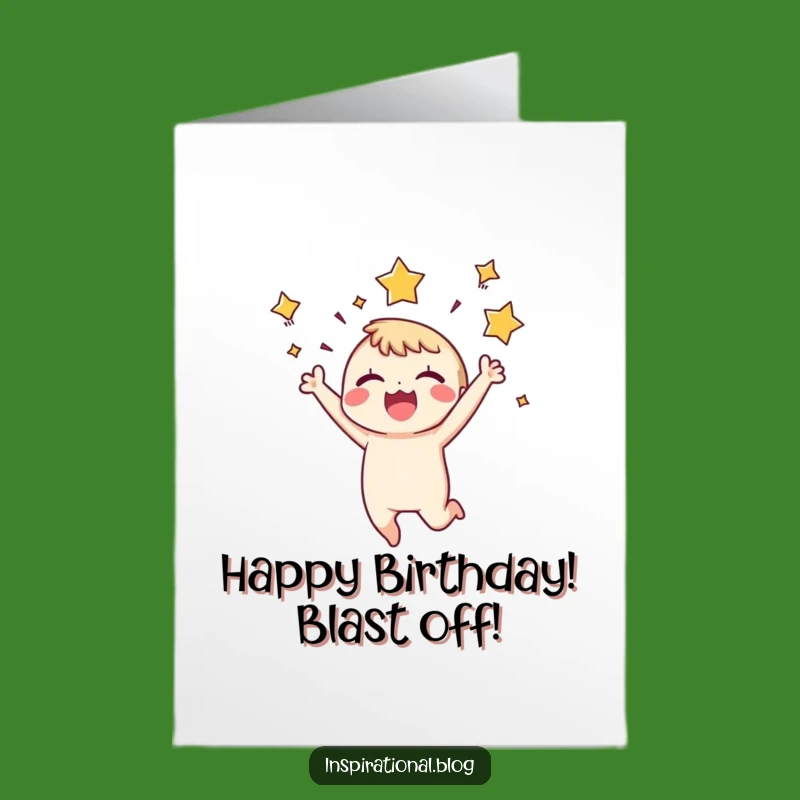 Free Printable Joyful Character Birthday Card: Energetic Downloadable Gift for Exciting Celebrations