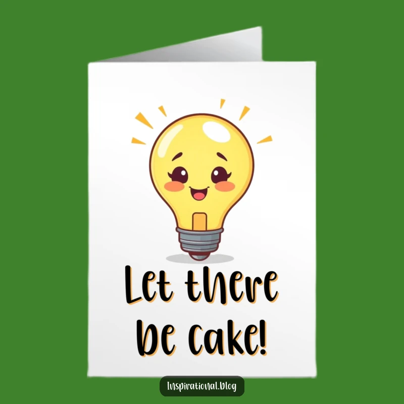 Free Printable Lightbulb Idea Birthday Card: Funny Downloadable Gift for Bright Minds