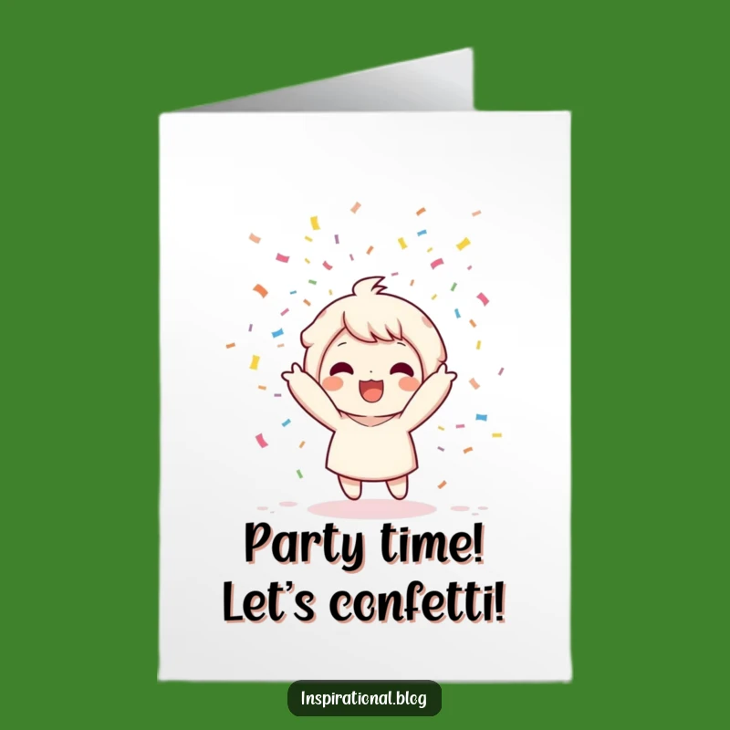 Free Printable Confetti Bomb Birthday Card: Joyful Kawaii Downloadable Gift!