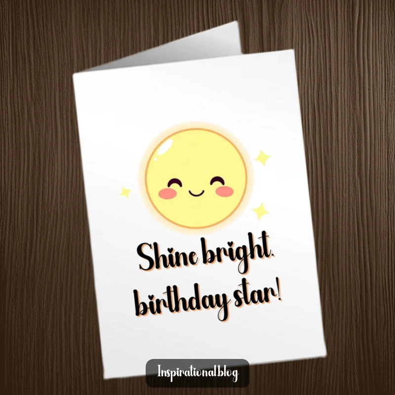 Funny Free Printable Moon Birthday Card featuring a beaming moon character sending happy birthday wishes with a bright glow.