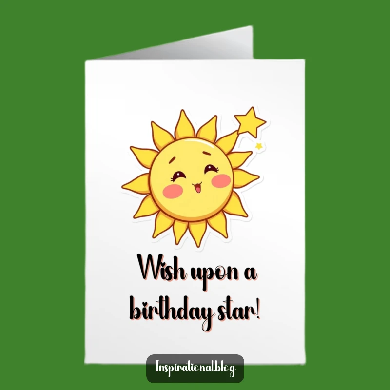 Free Printable Funny Birthday Card: Surprised Sun Star Wish! Bright Greetings, Downloadable Gift.