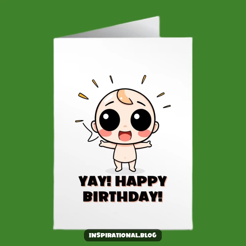 Free Printable Birthday Card: Excited Speech Bubble Shout Downloadable Gift