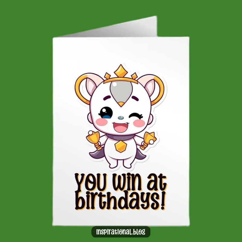 Free Printable Trophy Birthday Card - Funny Downloadable Greeting for the Winner!