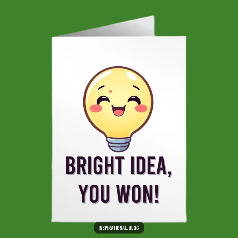 Free Printable Lightbulb Congrats Card: Brilliant Downloadable Gift for Ideas and Success!