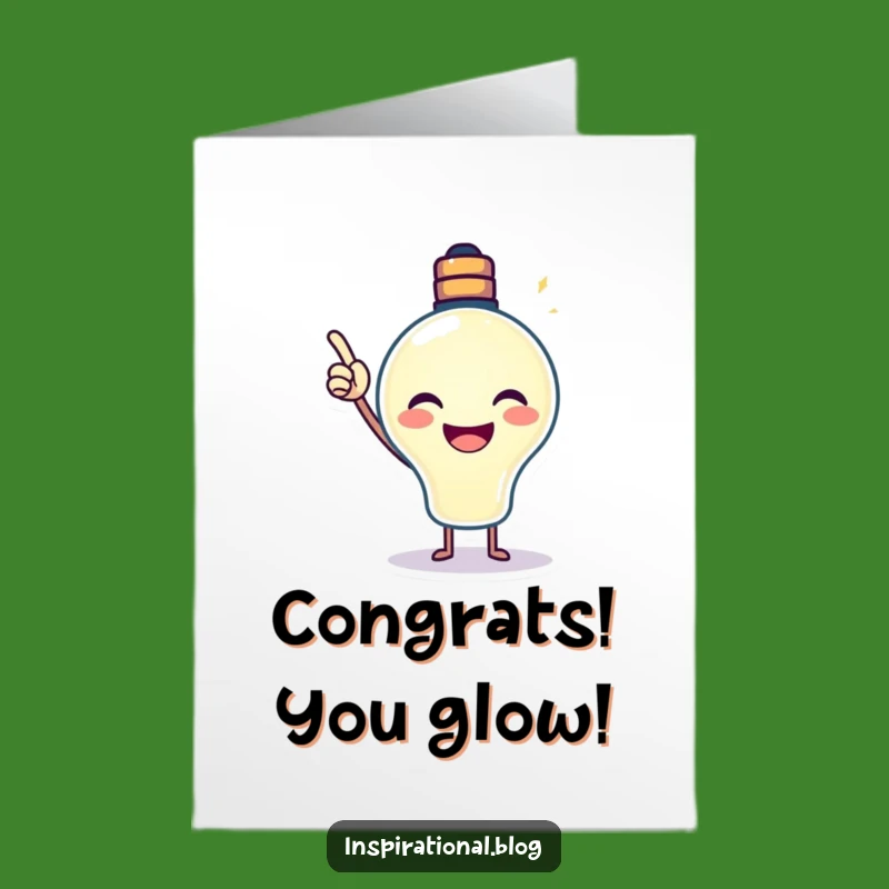 Free Printable Congrats Card: Lightbulb Idea for Funny, Downloadable Gift