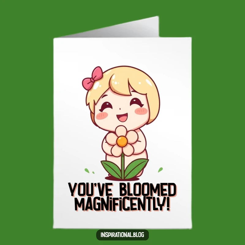 Free Printable Congrats Card: Planting Success, Blooming Congratulations!