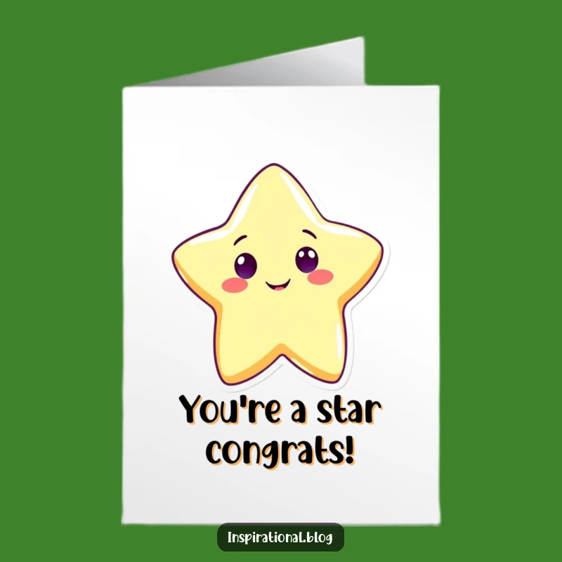 Free Printable Congrats Card: Shining Star, Bright Downloadable Gift!