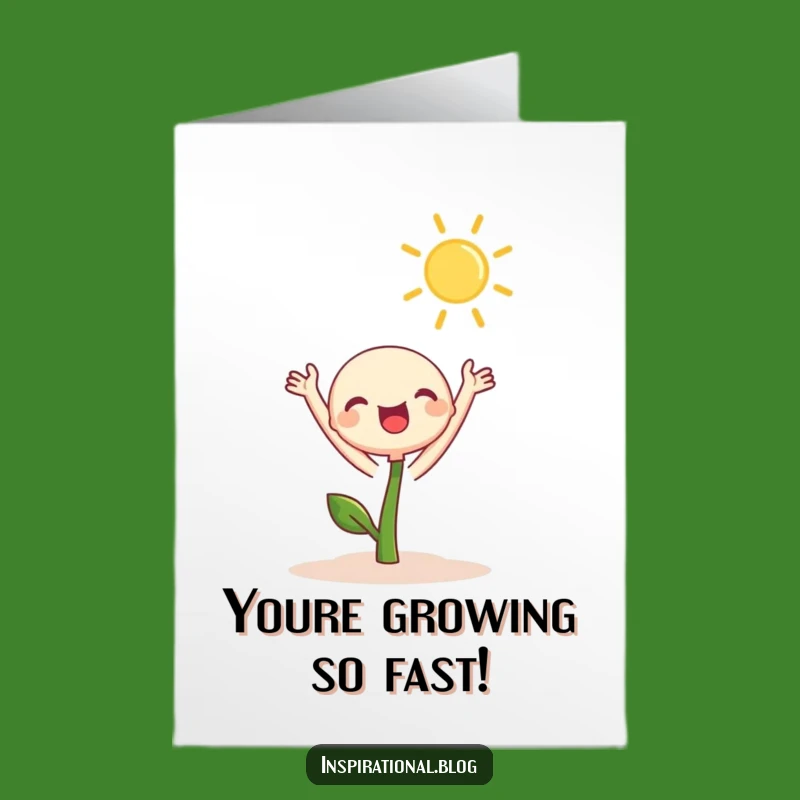 Free Printable Congrats Card: Sprout's Sunny Success - Downloadable Joyful Gift