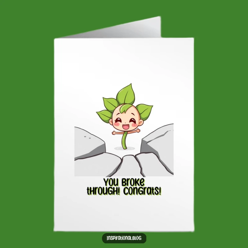 Free Printable Congratulations Card: Determined Sprout, Pavement Crack, Inspiring Downloadable Gift