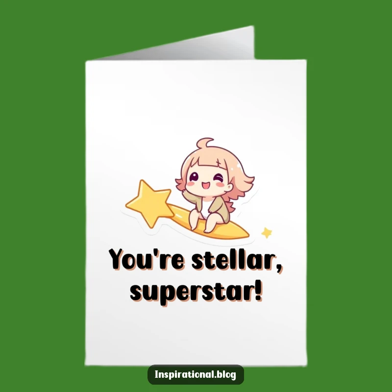 Free Printable Congratulations Card: Star Rider - Funny Downloadable Greeting!