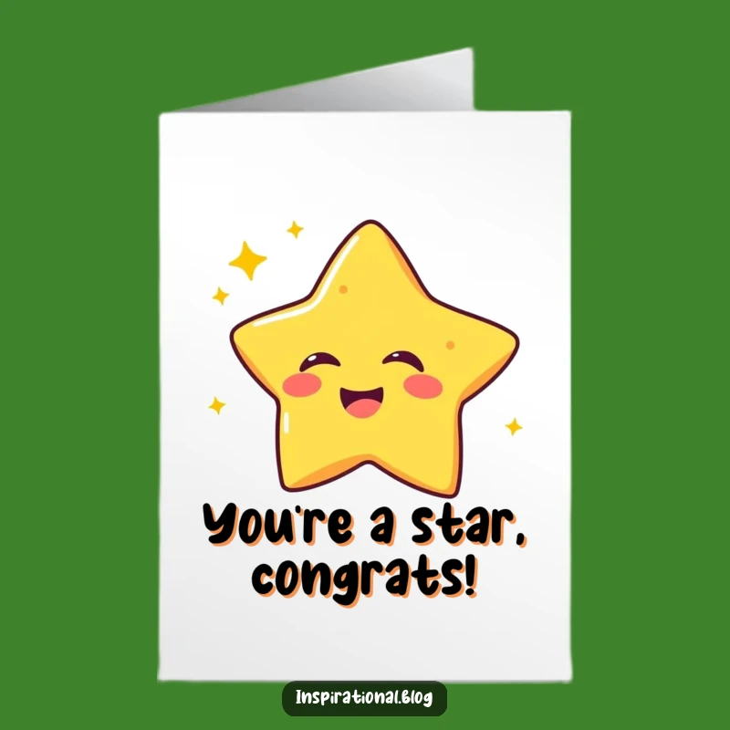 Free Printable Star Congrats Card: Joyful Downloadable Gift for Shining Achievements!