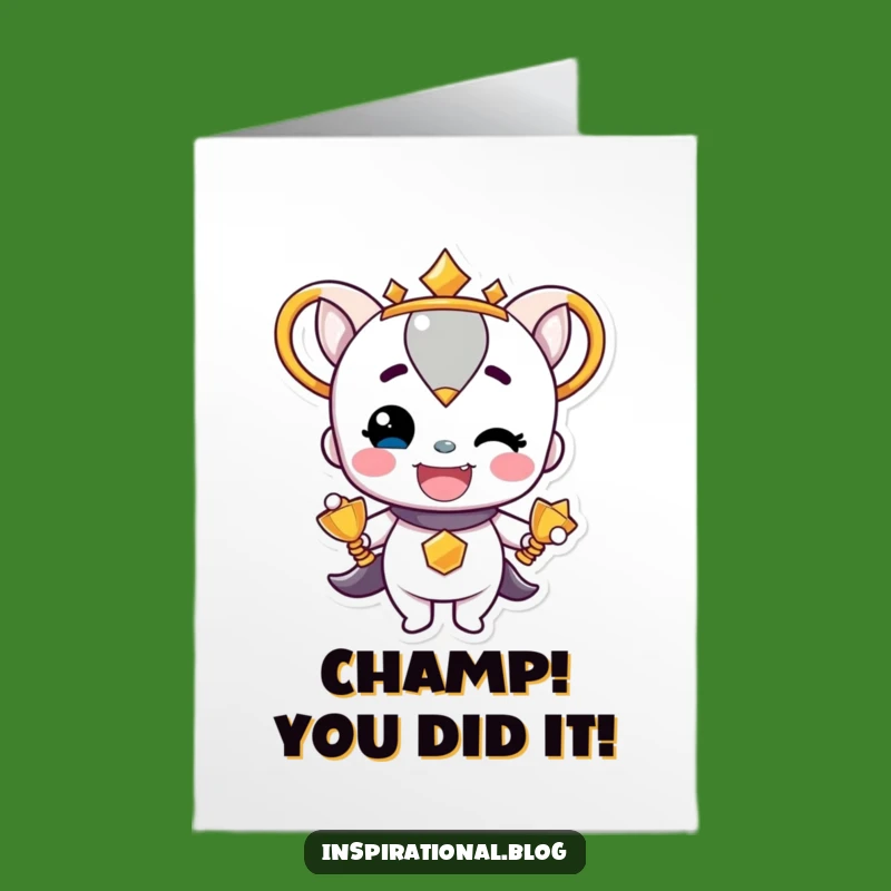 Free Printable Trophy Congrats Card - Humorous Downloadable Greeting for Big Wins