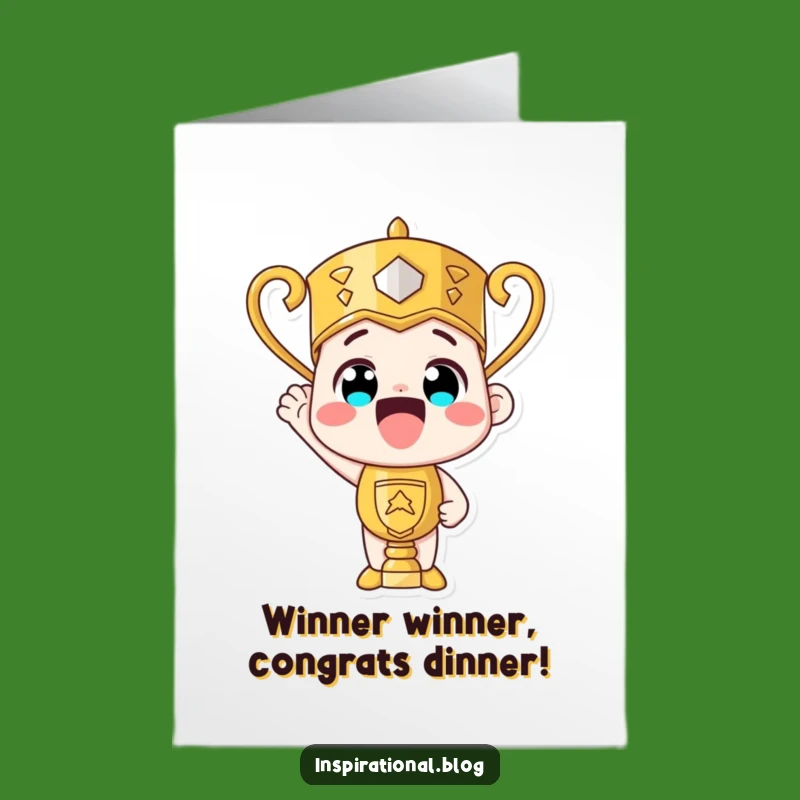 Free Printable Trophy Congratulations Card - Funny Proud Winner