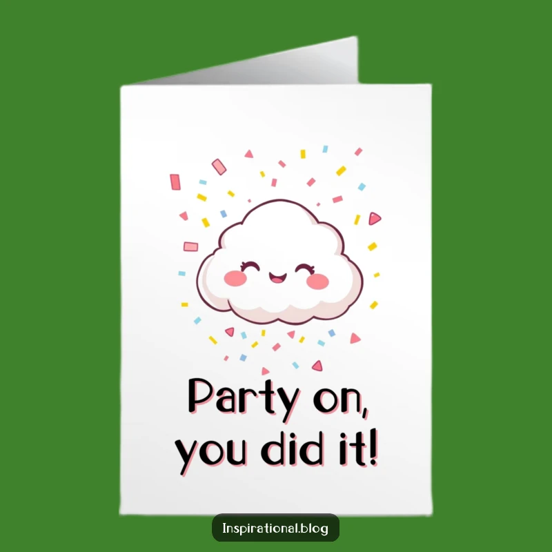 Free Printable Cloud Congrats Card: Joyful Downloadable Gift for Celebrations!