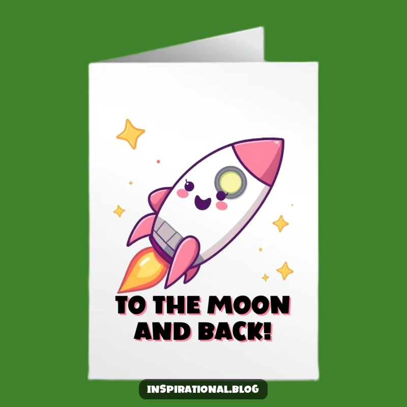 Free Printable Rocket Congrats Card - Blasting Off to Success!