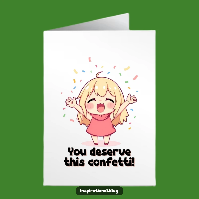 Free Printable Congrats Card: Confetti Celebration - Downloadable Gift for Big Wins