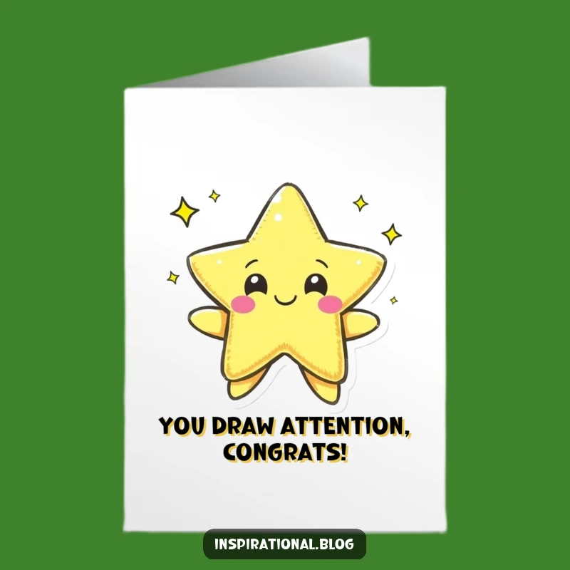 Free Printable Congrats Card: Star Drawing Pen Cheerful Funny Downloadable