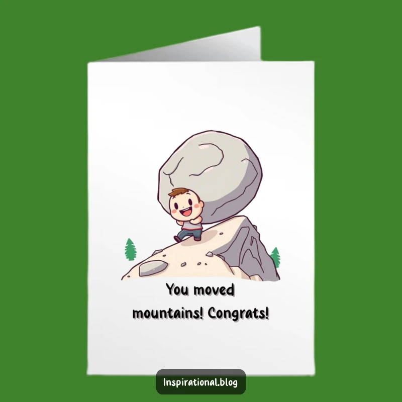 Free Printable Congrats Card: Boulder Pusher, Hilarious Downloadable Achievement