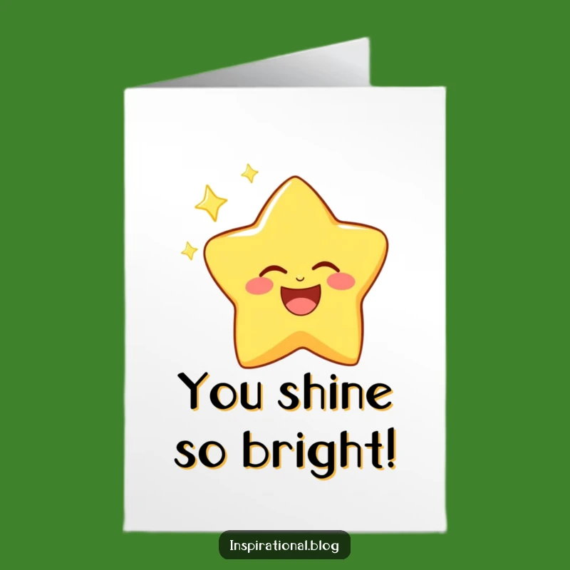 Free Printable Congrats Card: Laughing Star, Twinkling Success, Humorous Downloadable Gift