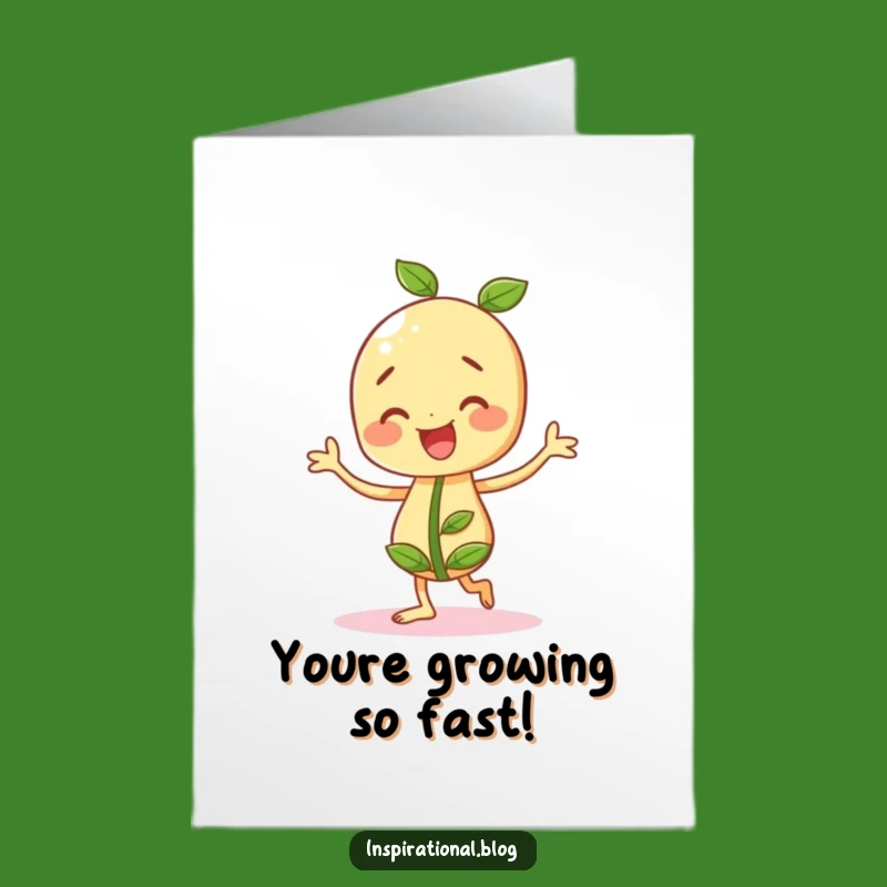 Free Printable Congrats Card: Cheery Seedling Jig - Funny Plant Achievement Downloadable