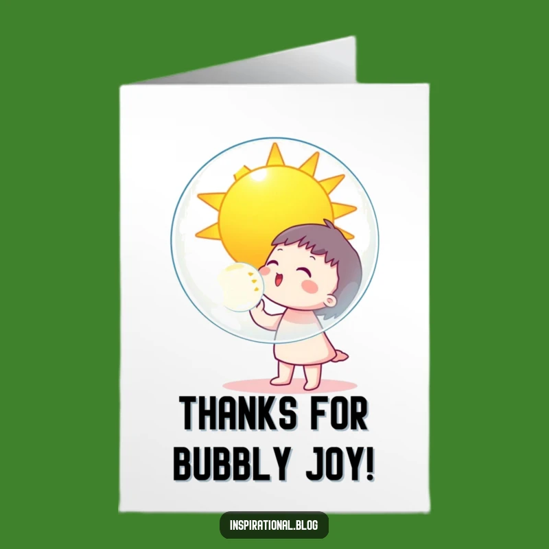Free Printable Bubble Thank You Card - Humorous Sunny Downloadable