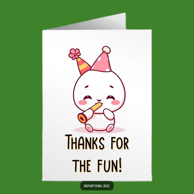 Free Printable Party Kawaii Thank You Card - Funny Downloadable Gratitude Gift