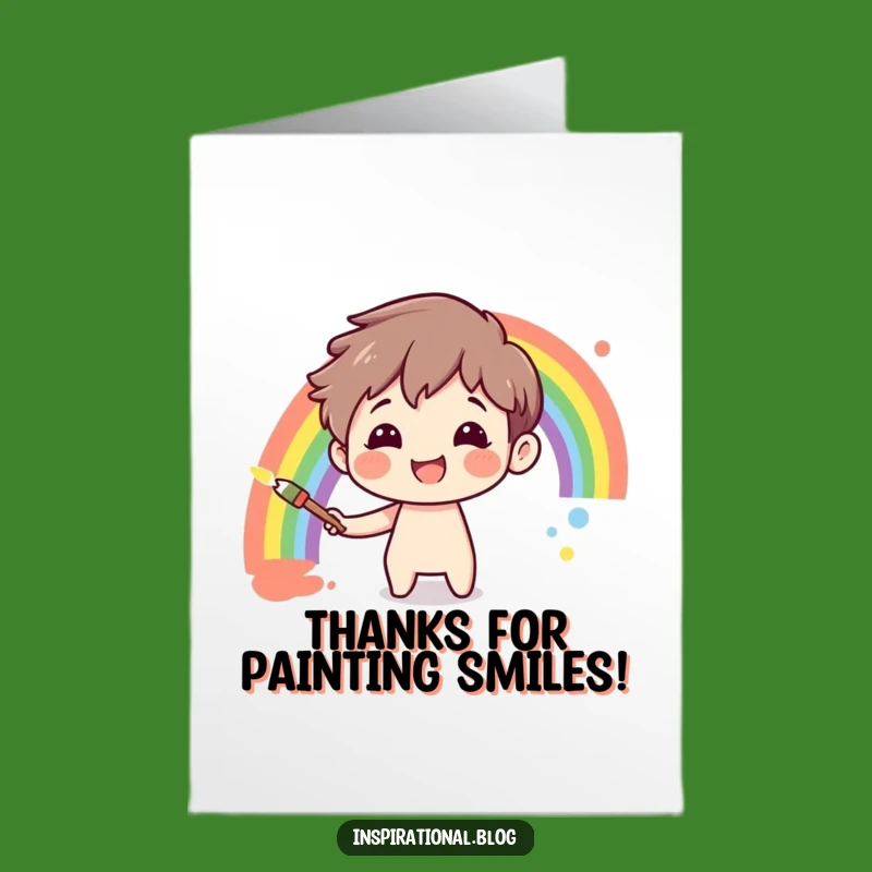 Free Printable Rainbow Thank You Card - Humorous Artistic Downloadable