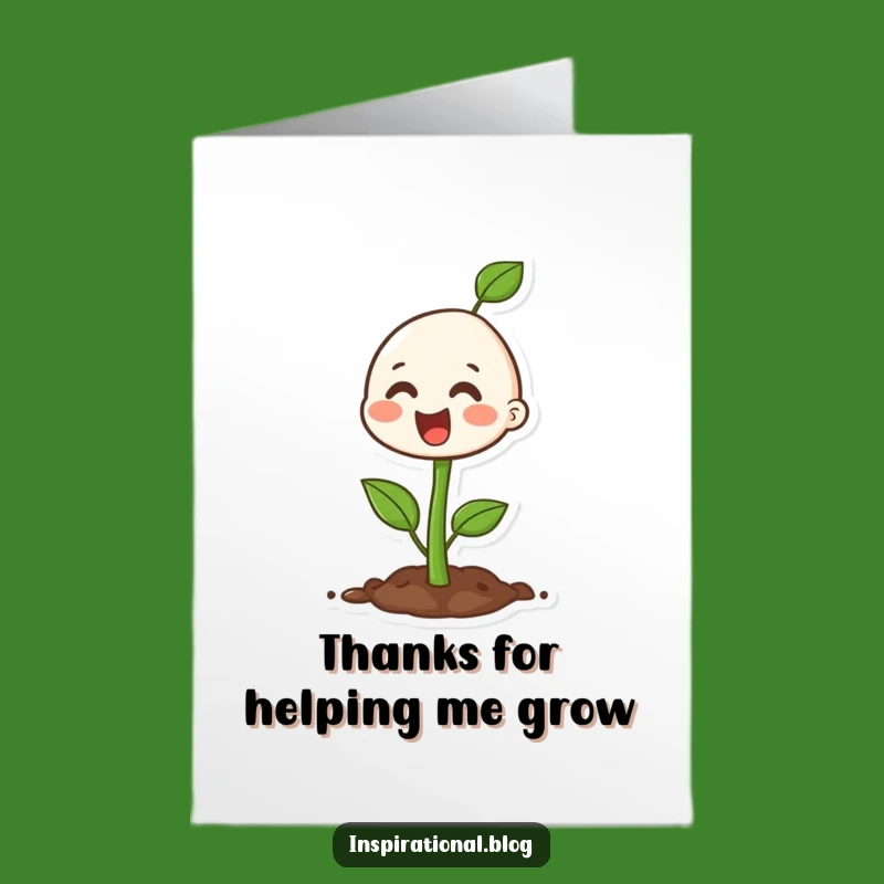 Free Printable Seedling Thanks Card - We're Growing Our Gratitude!